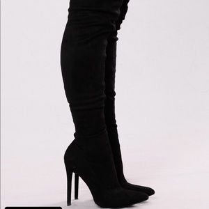 Vicky Over The Knee Boot Black